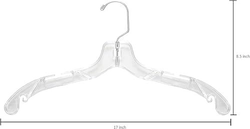 DEILSY™ Clear Plastic Hangers 100 Pack Durable Plastic Shirt Hangers