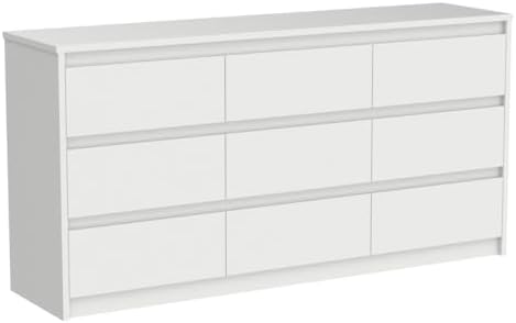 9 Drawer Dresser for Bedroom with Deep Drawers, Large Floor Wood Dressers &am...