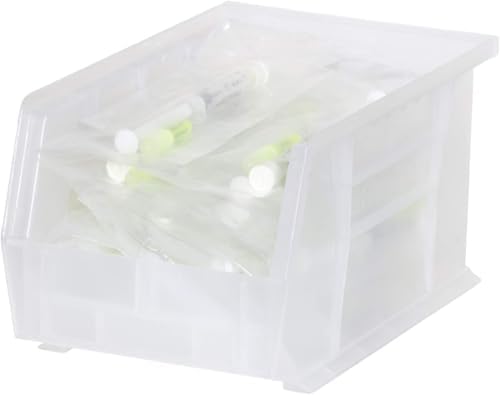 Akro-Mils 30237 AkroBins Plastic Storage Bins, 9"x6"x5", Clear...