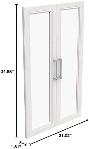 ClosetMaid Modular Storage Pair Set, 2 Glass Pane Doors, Wood Closet Organize...