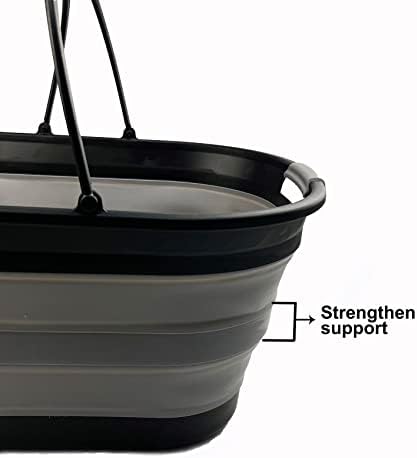 SAMMART 38L (10 Gallons) Collapsible Plastic Laundry Basket - Foldable Storag...