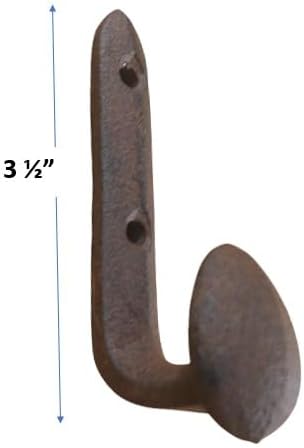 Midwest Craft House 10 Pack Cast Iron Railroad Spike Coat Hooks, Hall Tree Ho...