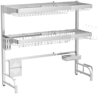 BOOSINY Over The Sink Dish Drying Rack, Extra Large Capacity Dish Drainer