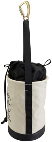 Klein Tools 5114DSC Canvas Bucket, Heavy Duty Drawstring Close Tool Bucket, 1...