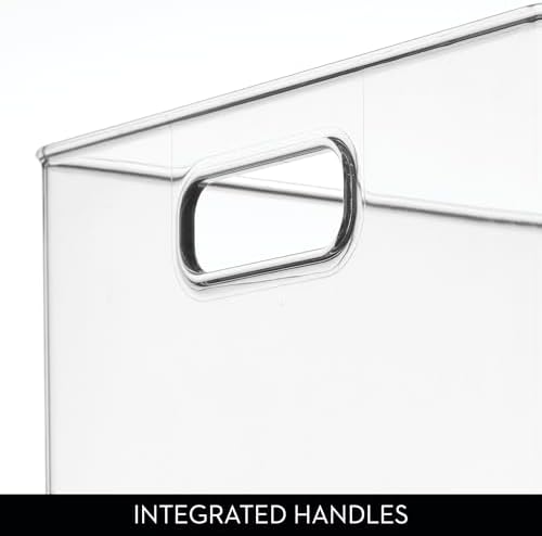 iDesign Pantry Storage Bin, Large Cube Organizer, Set of 2, Clear