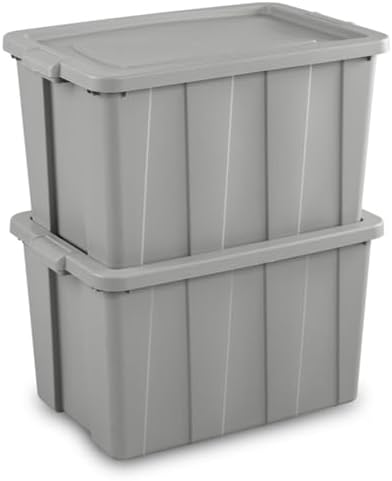 Sterilite Latching Tuff1 Tote Containers w/Lids, 30 Gallon, 8-Pack