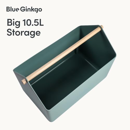 BLUE GINKGO Storage Basket, Large 10.5L, Green, Made in Korea
