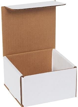 Secure Seal Shipping Boxes - 4x4x3" Mailers - White Foldable Corrugated ...