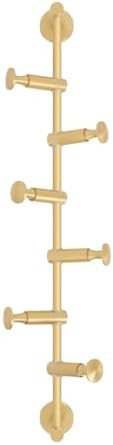 Wall Mounted Metal Vertical Tree Branch Coat Rack, 6 Adjustable Hooks