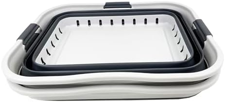 SAMMART 42L (11 gallon) Collapsible Plastic Laundry Basket - Foldable Pop Up ...