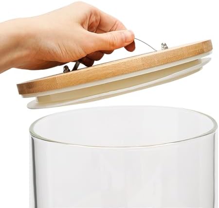 7.5L/5L Grain Storage Tank Dispenser with Base+Valve+Cup Glass Rice Cereal Be...