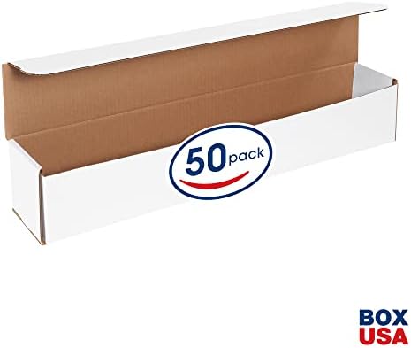 Box USA BM2444 24"L x 4"W x 4"H, White (Pack of 50)
