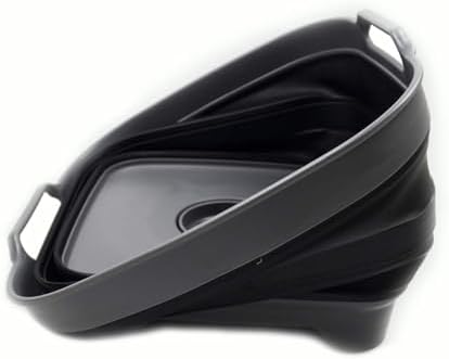 SAMMART 10L (2.64 Gallon) Collapsible Dishpan with Draining Plug - Foldable W...