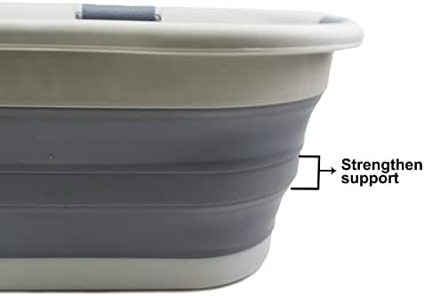 SAMMART 40L (10.5 gallon) Collapsible Plastic Laundry Basket - Foldable Pop U...
