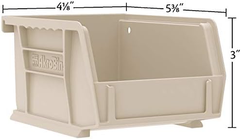 Akro-Mils 30210 AkroBins Plastic Hanging Stackable Storage Organizer Bin, 5-I...