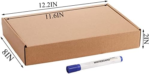 Cedilis 30 Pack 12x8x2 Inches Shipping Boxes, Brown Corrugated Cardboard Mail...