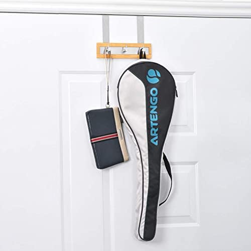 ToiletTree Products Bamboo Stainless Steel Over-the-Door Towel Hooks - Durabl...