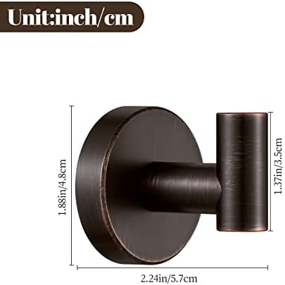 BigBig Home Bronze Towel Hooks, Bathroom Robe Hook Oil Rubbed, Bath Farmhouse...