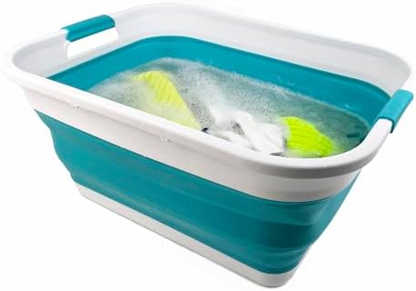 SAMMART 41L (10.8 gallons) Collapsible Plastic Laundry Washing Tub/Basket-Fol...