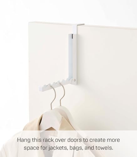 YAMAZAKI Home Smart Over The Door Hooks - Folding Hanging Coat Rack - 1-Hook ...
