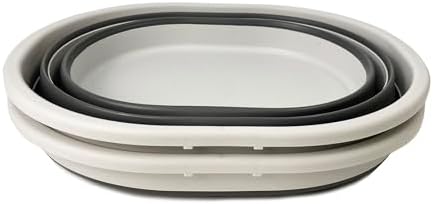 SAMMART 22L (5.8 Gallons) Collapsible Plastic Laundry Basket-Oval Bin/Foldabl...