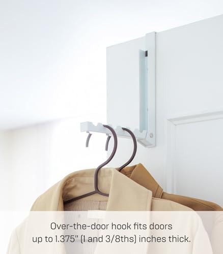 YAMAZAKI Home Smart Over The Door Hooks - Folding Hanging Coat Rack - 1-Hook ...