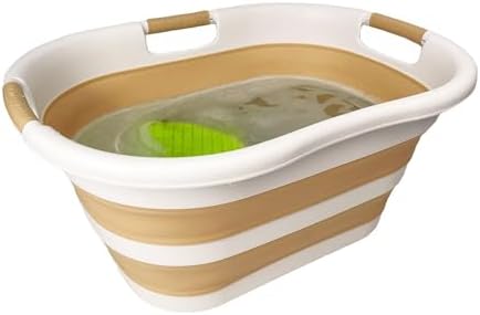 SAMMART 40L (10.5 gallon) Set of 2 Plastic Foldable Laundry Basket - Collapsi...