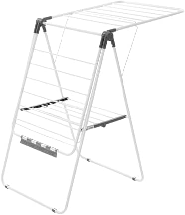 VEVOR Clothes Drying Rack, 2-Tier Foldable Laundry Dryer Rack with Sock Clips...