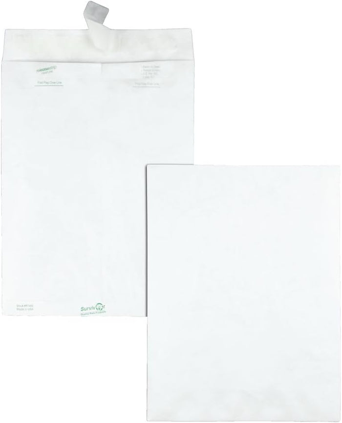 Quality Park Survivor 9 x 12 Catalog Envelopes made with DuPont Tyvek Material, Self Sealing, Puncture, Tear & Moisture Resistant, 100/Box (QUAR1460)