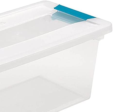 Sterilite Medium Clear Multipurpose Plastic Storage Tote, 8 Pack, and Large C...