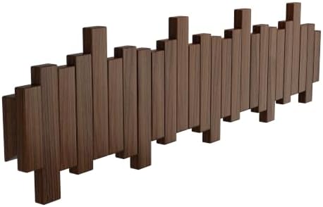 Wooden Piano Coat Rack Wall Mounted, Coat Hooks Hanger Wall Mount with 8 Hook...