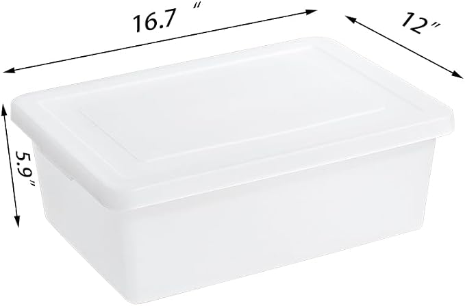 15 Quart Stackable Plastic Storage Bins