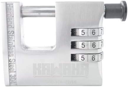 72/66 66mm Stainless Steel Combination Padlock, Weather-Resistant Rust-Proof ...