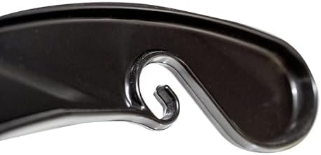 NAHANCO 17" Medium Weight Plastic Shirt Hanger, Black with Black Hook (P...