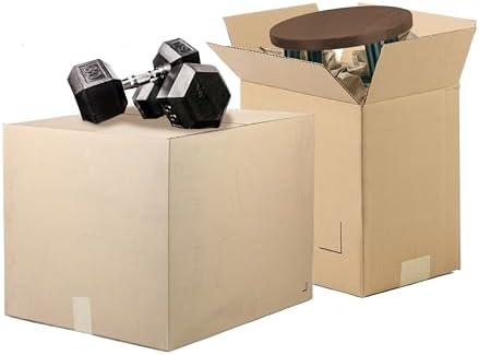 The Boxery 16 x 12 x 10" Heavy Duty ECT44 Cardboard Boxes, 25 Pack