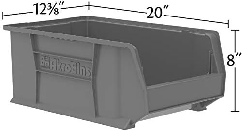 Akro-Mils 30281 Super-Size AkroBins Plastic Storage Bins, Space-Saving Stacka...