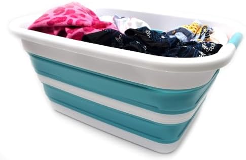 SAMMART 41L(10.8 gallon) Collapsible Plastic Laundry Basket-Foldable Pop Up S...