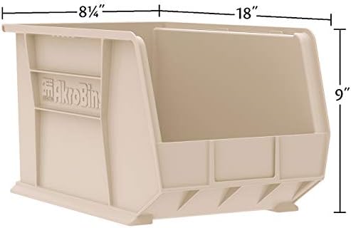 Akro-Mils 30265 AkroBins Plastic Storage Bins, 18"x8.25"x9", B...