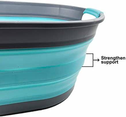 SAMMART 23L (6 Gallons) Collapsible Plastic Laundry Basket - Oval Tub/Basket ...