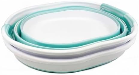 SAMMART 23L (6 Gallons) Collapsible Plastic Laundry Basket - Oval Tub/Basket ...