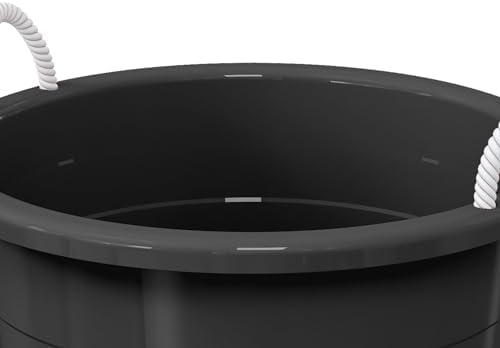 Life Story 8 Pack Flexible Plastic Storage Bucket Container, 17 Gal, Black