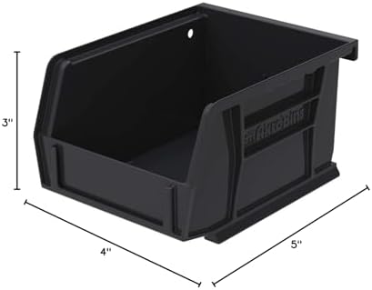 Akro-Mils 30210 AkroBins Plastic Hanging Stackable Storage Organizer Bin, 5-I...