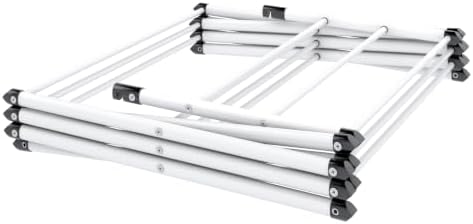 Honey-Can-Do 3-Tier Compact Clothes Drying Rack, 16 ft, No Assembly, White