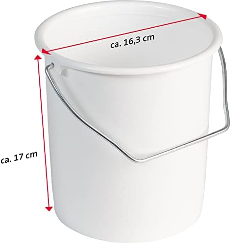 Westmark 2 Milk/Storage/Food Buckets with Handle and Lid, Capacity: 2 L and 3...