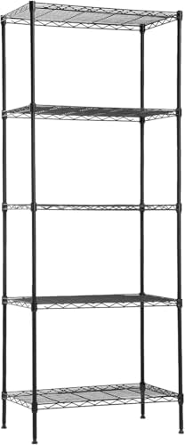 14" D×24" W×60" H Wire Shelving Unit Metal Commercial Shelf wi...
