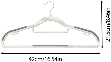 60 Pack Heavy Duty Plastic Hangers, Non Slip Clothes Hangers with Rubber Pads...