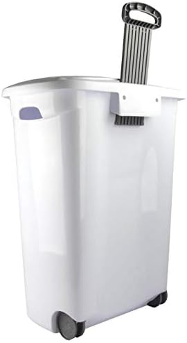 Sterilite Ultra Wheeled Laundry Hamper with Lid, Handle and Wheels for Easy R...