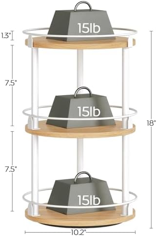 YATINEY 3-Tier Lazy Susan Organizer, Rotating Spice Rack, Spinning Organizer,...