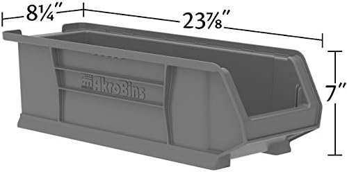 Akro-Mils 30284 Super-Size AkroBins Plastic Storage Bins, Space-Saving Stacka...