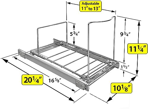 LYNK PROFESSIONAL® Pull-Out Trash Can Drawer – Sliding Organizer for Kitchen ...